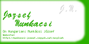 jozsef munkacsi business card